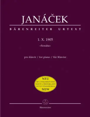 Baerenreiter Verlag - 1. X. 1905 for Piano Sonata - Janacek - Performance Score, Urtext Edition - Piano