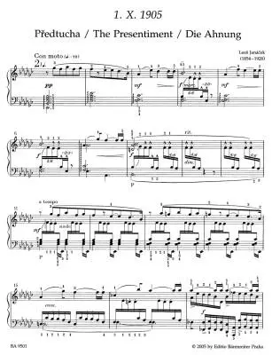 1. X. 1905 for Piano \'\'Sonata\'\' - Janacek - Performance Score, Urtext Edition - Piano