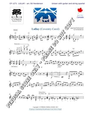 Lullay (Coventry Carol) - Henderson - Unison