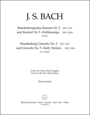 Brandenburg Concerto No. 5 BWV 1050 and BWV 1050a - Bach - Flute Part, Urtext Edition