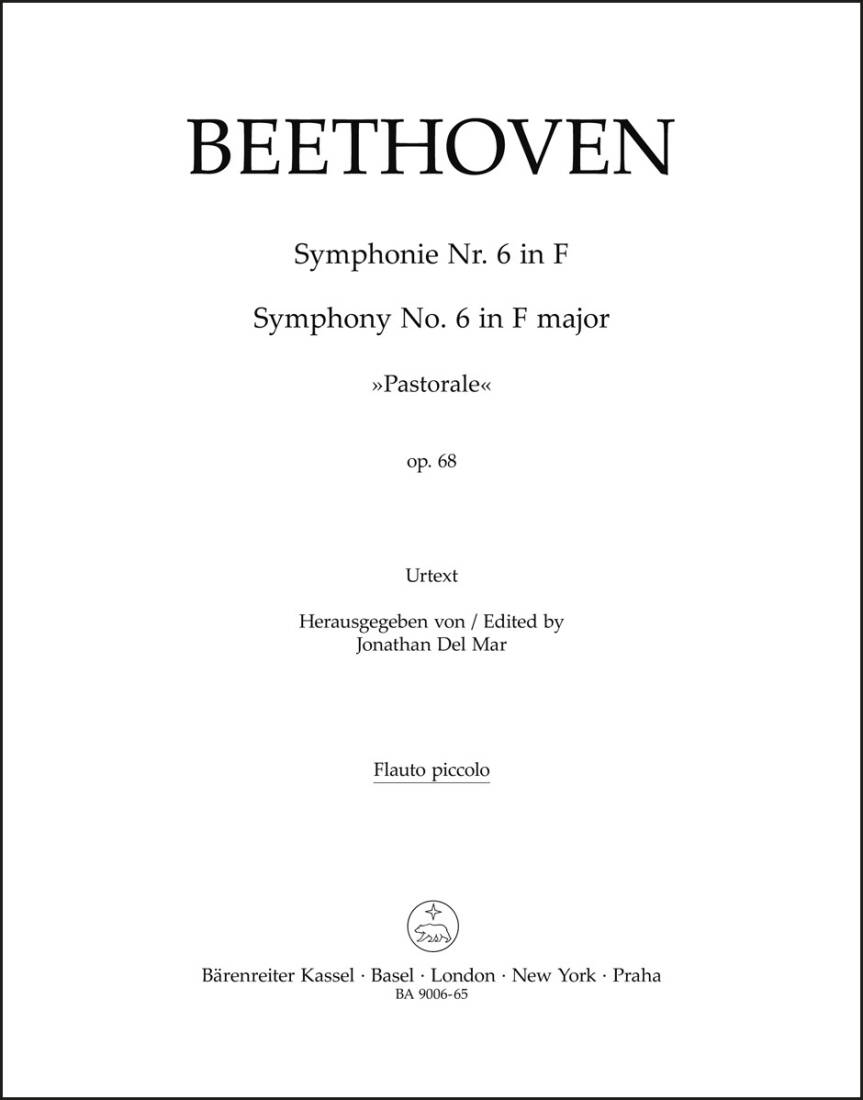 Symphony No. 6 in F Major Op. 68 \'\'Pastorale\'\' - Beethoven - Wind Set, Urtext Edition