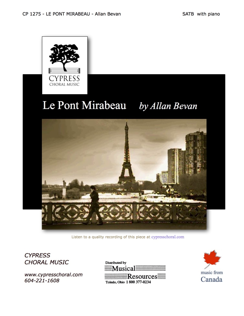 Le Pont Mirabeau - Bevan - SATB