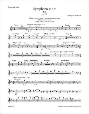 Symphony No. 9 in D Minor Op. 125 - Beethoven - Wind Set, Urtext Edition