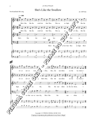 She\'s Like The Swallow - Enns - SATB