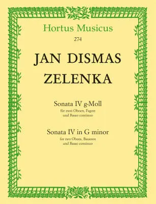 Baerenreiter Verlag - Sonata IV for Two Oboes, Bassoon and Basso Continuo in G Minor ZWV 181,4 - Zelenka - Performance Score, Set of Parts