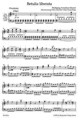Betulia Liberata K. 118 (74c) - Mozart - Vocal Score, Urtext Edition - Soloists, Mixed Choir, Orchestra