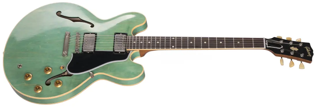 Light Aged 1959 ES-335 Electric Guitar with Hardshell Case - Aqua