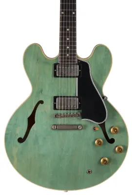 Light Aged 1959 ES-335 Electric Guitar with Hardshell Case - Aqua
