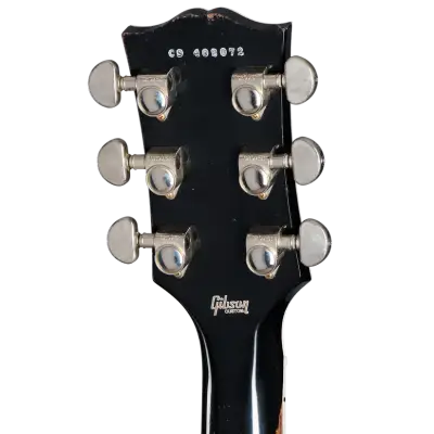 Heavy Aged Les Paul Custom Electric Guitar with Hardshell Case - Ebony