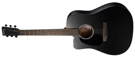 DC-10E Modern Black Acoustic/Electric Guitar with Softshell Case - Left Handed