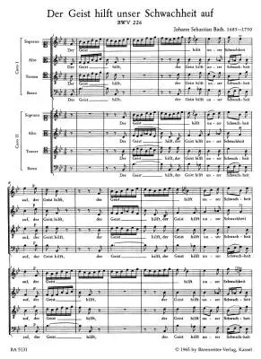 Der Geist Hilft Unser Schwachheit auf BWV 226 - Bach - Choral Score, Urtext Edition - Choir