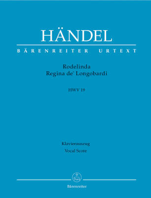 Rodelinda, Regina de' Longobardi HWV 19 - Handel - Vocal Score, Urtext Edition - Soloists, Orchestra