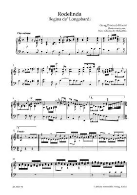 Rodelinda, Regina de\' Longobardi HWV 19 - Handel - Vocal Score, Urtext Edition - Soloists, Orchestra