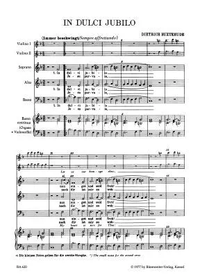 In Dulci Jubilo for Three-part Chorus BUXWV 52 - Buxtehude - Score/Parts Set