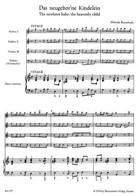 The Newborn Babe, the Heavenly Child BUXWV 13 - Buxtehude - Score, Set of Parts - Choir, Strings, Basso Continuo