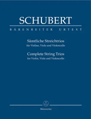 Baerenreiter Verlag - Complete String Trios - Schubert - Study Score, Urtext Edition, Anthology - String Trio