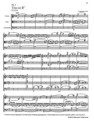 Complete String Trios - Schubert - Study Score, Urtext Edition, Anthology - String Trio