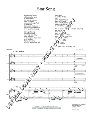 Star Song - Shaw/Henderson - SSAA
