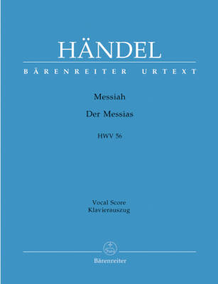 Messiah HWV 56 - Handel - Vocal Score, Urtext Edition - Soloists, Mixed Choir, Orchestra
