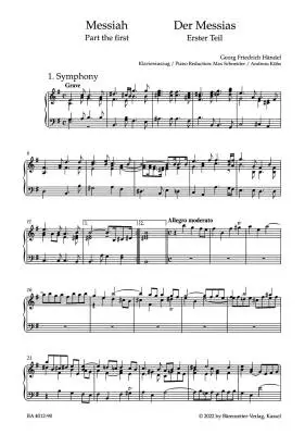 Messiah HWV 56 - Handel - Vocal Score, Urtext Edition - Soloists, Mixed Choir, Orchestra