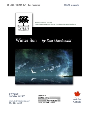 Cypress Choral Music - Winter Sun - Litovitz/Macdonald - SSAATB
