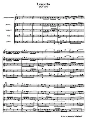 Violin Concertos BWV. 1041 and BWV. 1042 - Bach - Study Score