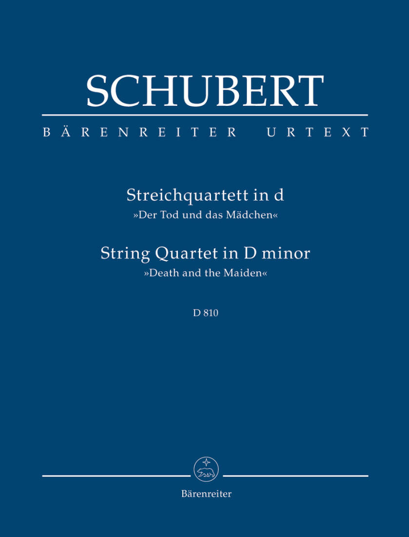 String Quartet in D Minor D 810 \'\'Death and the Maiden\'\' - Schubert - Study Score, Urtext Edition - String Quartet
