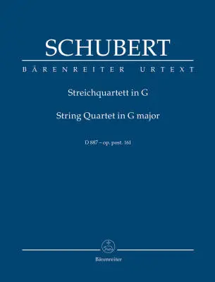 Baerenreiter Verlag - String Quartet in G Major Op. Post. 161 D 887 - Schubert - Study Score, Urtext Edition