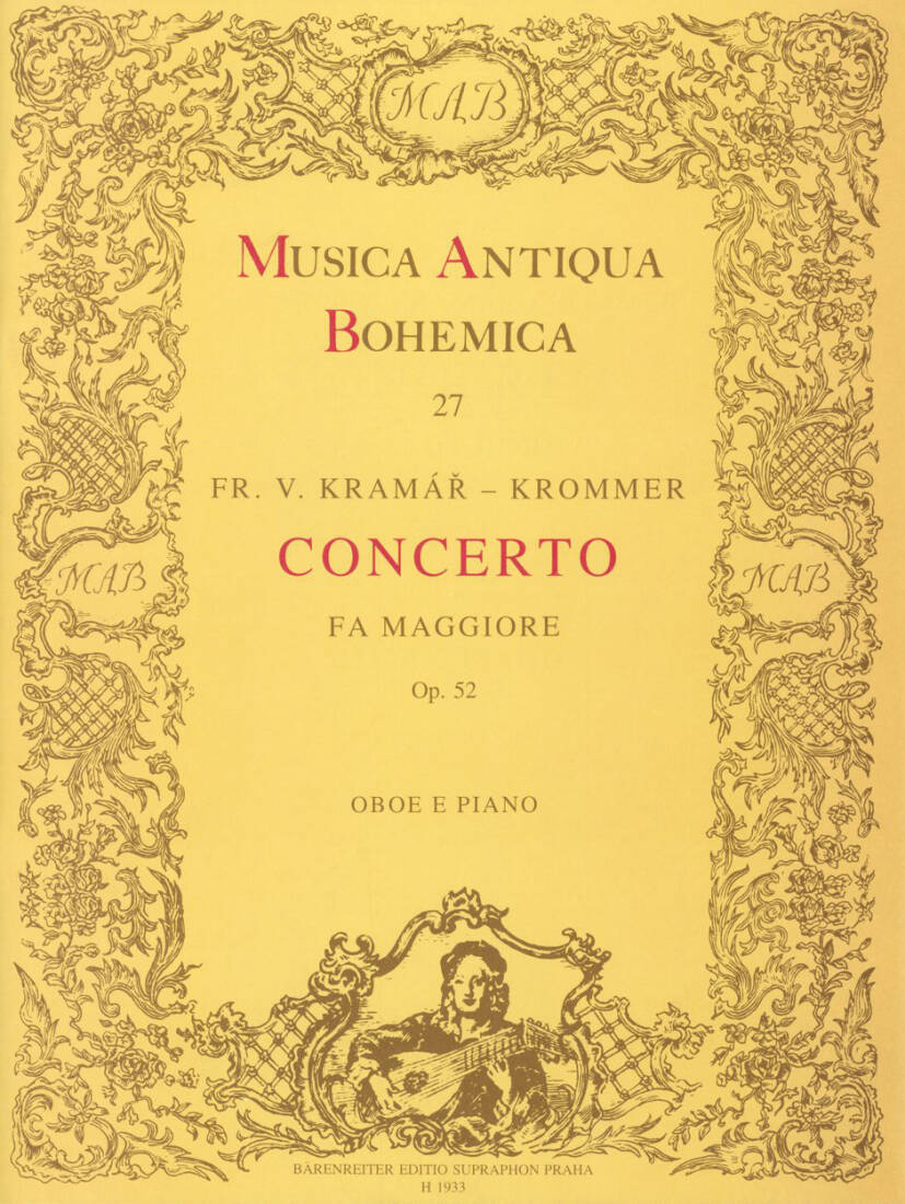 Concerto in F Op. 52 - Krommer - Oboe/Piano - Book