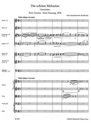 The Fair Melusine Op. 32 - Mendelssohn Bartholdy - Score, Urtext Edition