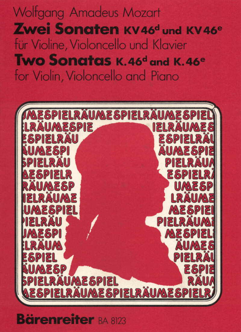 Two Sonatas K. 46d and K. 46E  - Mozart - Piano Trio - Parts Set