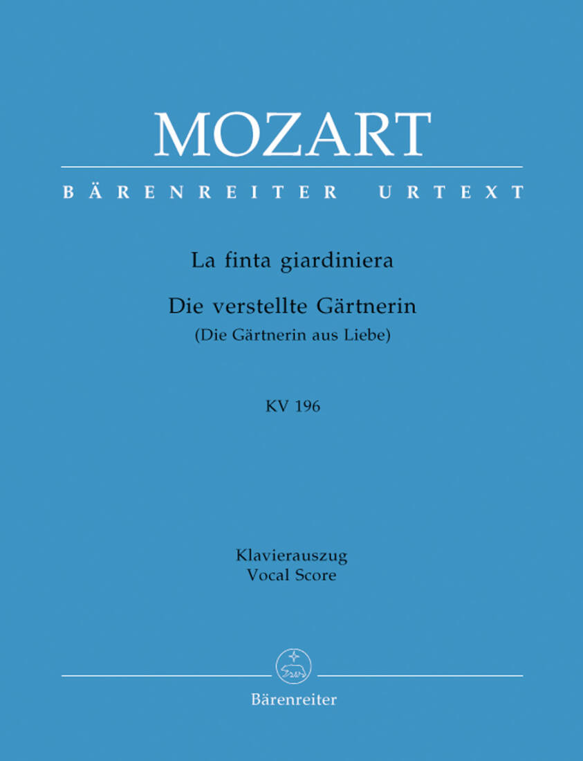 La Finta Giardiniera K. 196 - Mozart - Vocal Score, Urtext Edition - Vocal, Orchestra