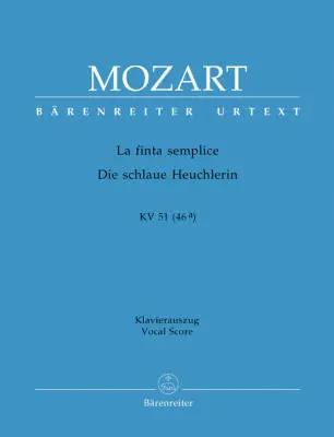 Baerenreiter Verlag - La Finta Semplice KV 51 (46a) - Mozart - Vocal Score, Urtext Edition