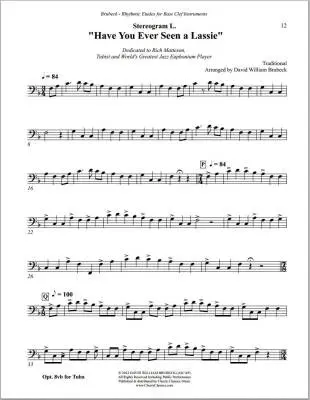 Stereograms - Rhythmic Etudes for Bass Clef Instruments - Volume 1