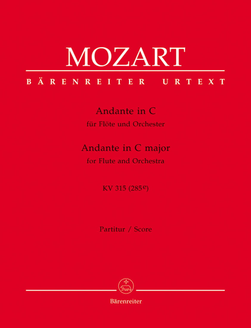 Andante in C Major K. 315 (285e) - Mozart - Score, Urtext Edition