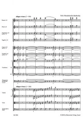 Overture in C \'\'Trompeten-ouverture\'\' - Mendelssohn Bartholdy - Score, Urtext Edition - Orchestra