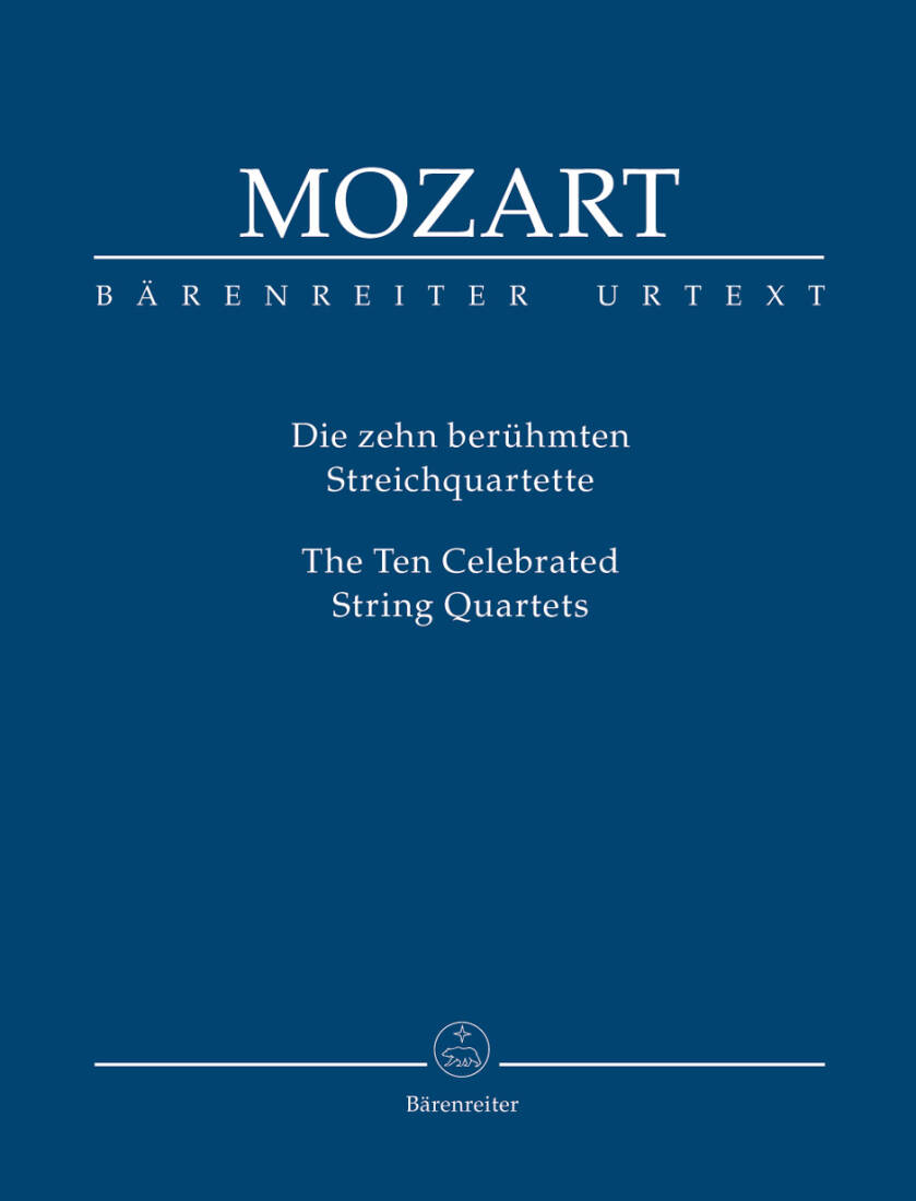The Ten Celebrated String Quartets - Mozart - Study Score, Urtext Edition, Anthology - String Quartet