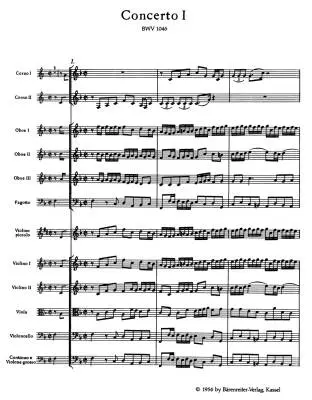 Six Brandenburg Concertos BWV 1046-1051 - Bach - Study Score, Urtext Edition, Anthology - Orchestra