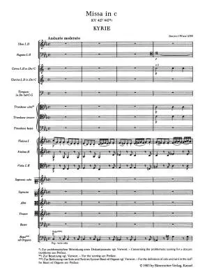 Missa in C Minor K. 427 \'\'Great Mass in C Minor\'\' - Mozart - Study Score, Urtext Edition