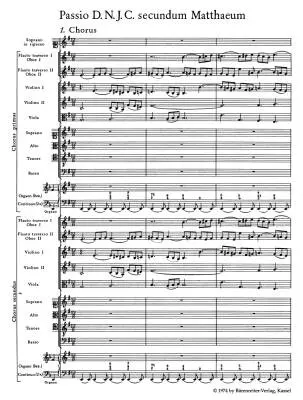 St. Matthew Passion BWV 244 - Bach - Study Score, Urtext Edition - Soloists, Choir, Orchestra