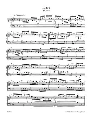 The Six French Suites/Two Suites - Bach - Performance Score, Anthology, Urtext Edition - Piano