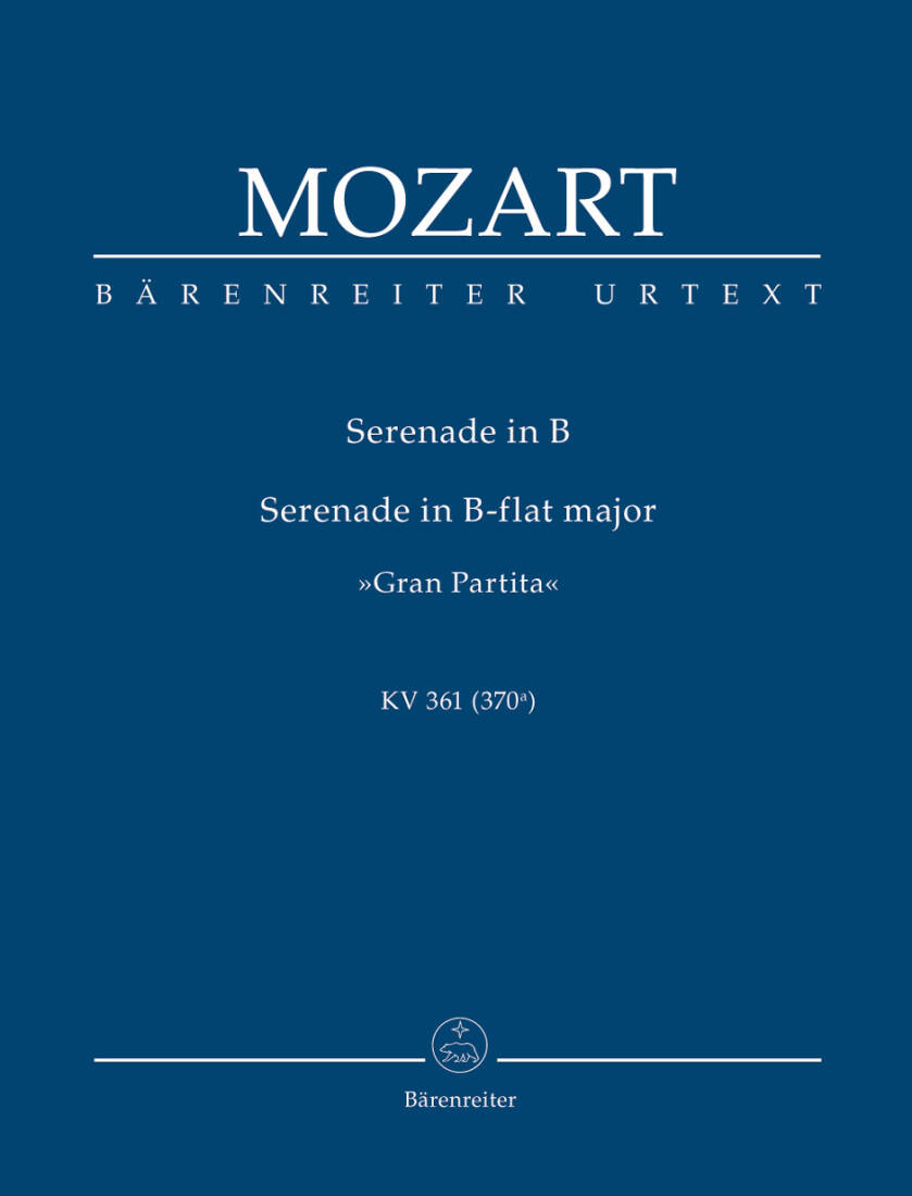 Serenade in B KV 361 (370a) \'\'Gran Partita\'\' - Mozart - Study Score, Urtext Edition - Orchestra