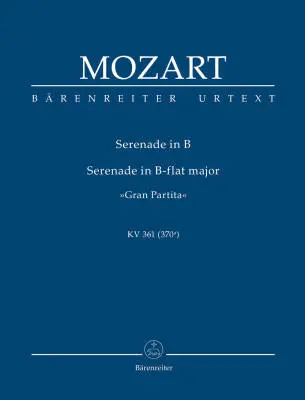Baerenreiter Verlag - Serenade in B KV 361 (370a) Gran Partita - Mozart - Study Score, Urtext Edition - Orchestra