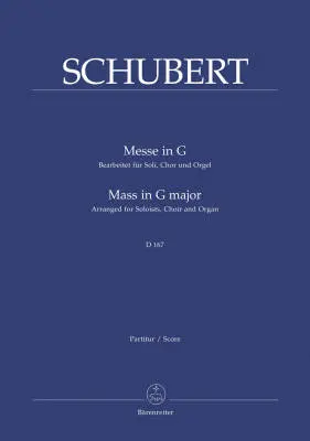 Baerenreiter Verlag - Missa in G Major D 167 - Schubert - Organ Reduction - Soloists, Choir, Organ