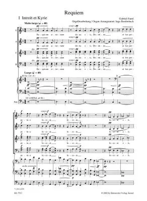 Requiem Op. 48 - Faure - Organ Reduction - Soloists, Choir, Organ