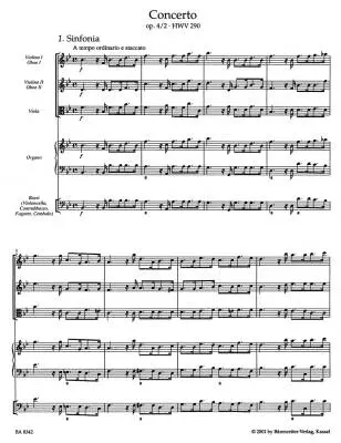 Concerto in B-flat Major Op. 4/2 HWV 290 - Handel - Organ/Orchestra - Score