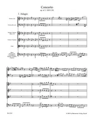 Concerto in G Minor Op. 4/3 HWV 291 - Handel - Organ/Orchestra - Score