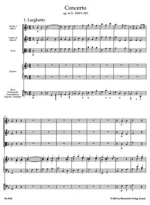 Concerto in F Major Op. 4/5 HWV 293 - Handel - Organ/Orchestra - Score