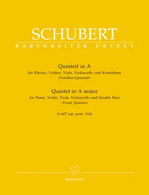 Baerenreiter Verlag - Quintet in A Major D. 667 Trout - Schubert - Parts Set