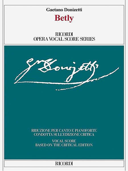 Betly - Donizetti/Lockhart - Vocal Score